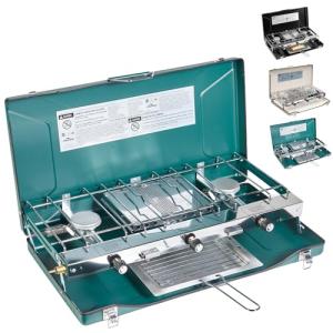 Portable 3-Burner Propane Camping Stove with Regulator