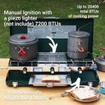 Portable 3-Burner Propane Camping Stove with Regulator