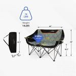 Oversized Padded Folding Loveseat Camping Chair