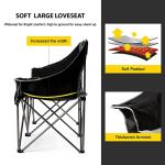 Oversized Padded Folding Loveseat Camping Chair