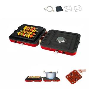 Portable 2-in-1 Gas Camping Stove & Skillet