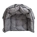Gray Outdoor Folding Lounge Chair with Padded Cushion