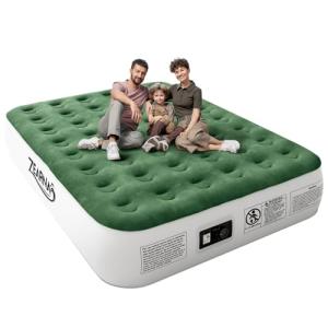Queen Air Mattress with Built-in Pump for Camping