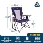 GCI Outdoor Comfort Pro Folding Rocker Chair - Royal Blue