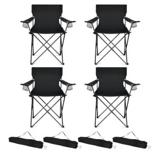 HaSteeL 4-Pack Oversized Folding Camping Chairs