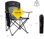 Oversized Padded Camping Chair with Cup Holder