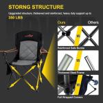 Oversized Padded Camping Chair with Cup Holder