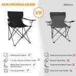 HaSteeL 4-Pack Oversized Folding Camping Chairs
