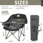 Oversized Folding Camping Chair with Cup Holder