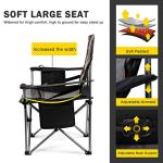 Oversized Padded Camping Chair with Cooler Bag