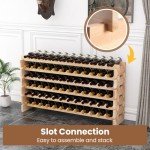 72-Bottle Stackable Modular Wine Rack System