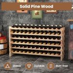 72-Bottle Stackable Modular Wine Rack System