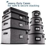 Quilted Stackable Wine Glass Storage Box, 12 Glasses