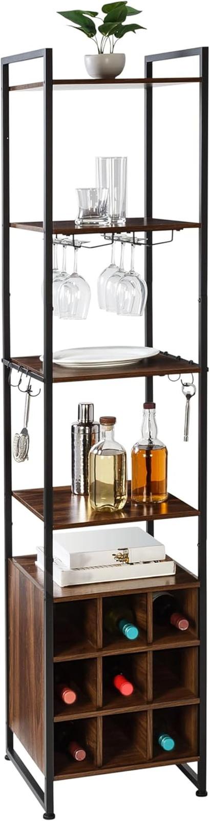Wine and Bar Storage Tower - Black