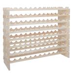 Stackable 8-Tier Solid Wood Wine Rack for 96 Bottles