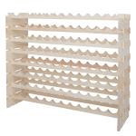 Stackable 8-Tier Solid Wood Wine Rack for 96 Bottles