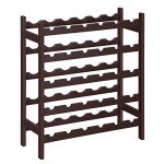 30-Bottle Bamboo Wine Rack with 5 Tiers