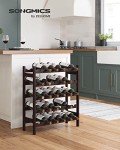 30-Bottle Bamboo Wine Rack with 5 Tiers