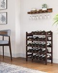 30-Bottle Bamboo Wine Rack with 5 Tiers