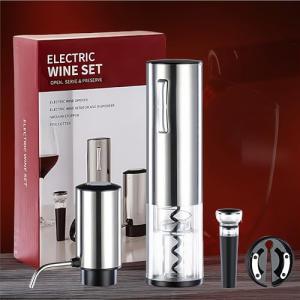 Electric Wine Opener and Decanter Set (4-Piece)