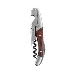 Rosewood Inlay Double Hinged Corkscrew Wine Opener