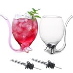 Vampire Wine Glass Set with Straws - 2 Pack