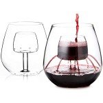 Stemless Wine Glasses with Built-In Aerator (2 Pack)