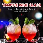 Vampire Wine Glass Set with Straws - 2 Pack