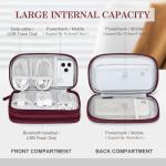 Travel Cable Organizer Bag - Wine Red