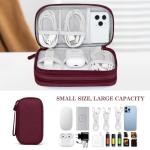 Travel Cable Organizer Bag - Wine Red