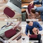 Travel Cable Organizer Bag - Wine Red