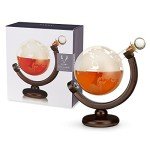 Viski Globe Crystal Whiskey Decanter for Wine Lovers