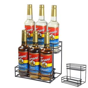 Coffee Syrup and Wine Bottle Organizer Rack