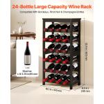 24-Bottle Freestanding Wine Rack with 6 Tiers