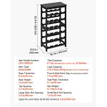 24-Bottle Freestanding Wine Rack with 6 Tiers