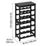 24-Bottle Freestanding Wine Rack with 6 Tiers
