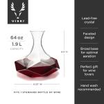 Viski Lead-Free Crystal Wine Decanter, 64 oz