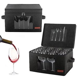 Foyego Wine Glass Storage Box Set for 12