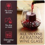 Stemless Wine Glasses with Built-In Aerator (2 Pack)