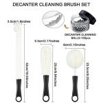 3 Piece Wine Decanter and Glass Cleaning Brush Set