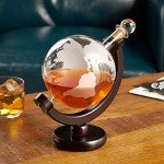 Viski Globe Crystal Whiskey Decanter for Wine Lovers