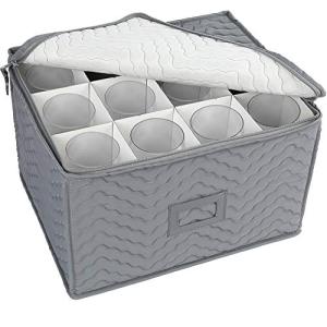 Deluxe Wine Glass Storage Case with Dividers