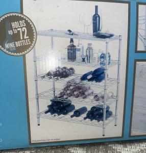 5-Tier Chrome Wine Rack for 72 Bottles
