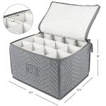 Deluxe Wine Glass Storage Case with Dividers