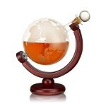 Viski Globe Crystal Whiskey Decanter for Wine Lovers
