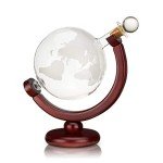 Viski Globe Crystal Whiskey Decanter for Wine Lovers