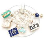 World Traveler Wine Glass Charms - Set of 6