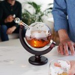 Viski Globe Crystal Whiskey Decanter for Wine Lovers