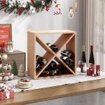 Stackable 24-Bottle Solid Wood Wine Rack