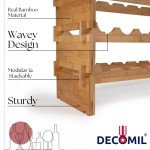 36-Bottle Modular Bamboo Wine Rack Display